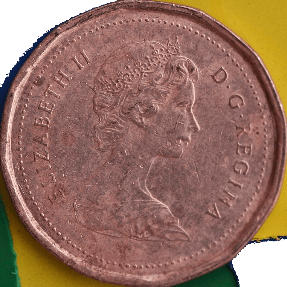 Canadian one-cent coin obverse