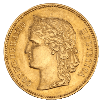 Switzerland 20 Francs Helvetia